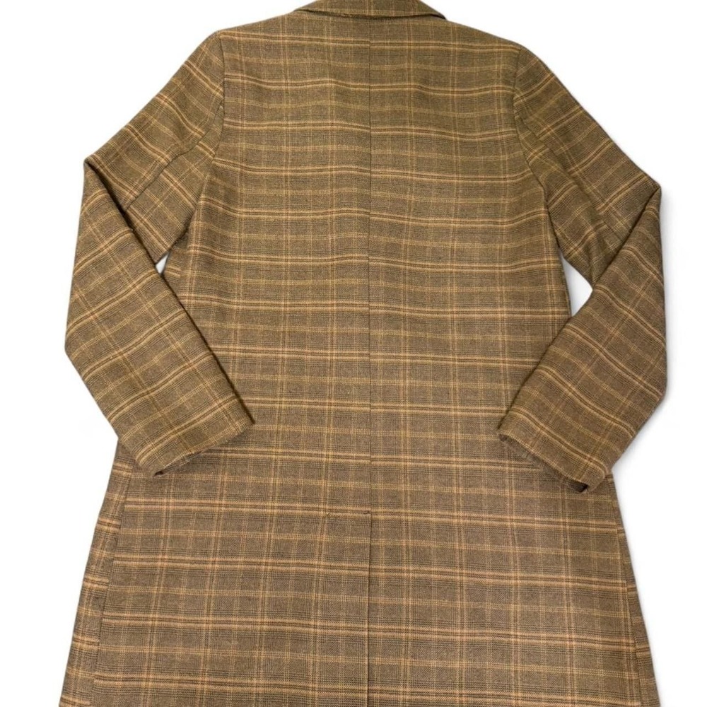 BB Dakota by Steve Madden Brown Plaid Coat, Longline Blazer, Women's Size S - Picture 3 of 3